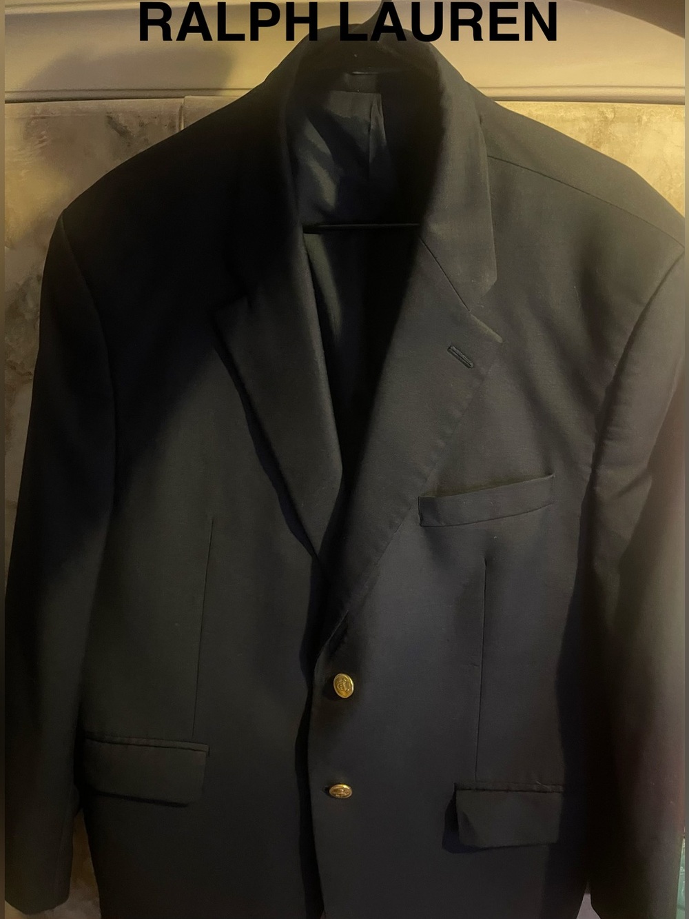 Lauren Ralph Lauren Men's Navy Blazer with Gold Buttons